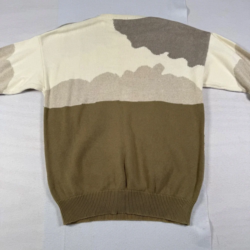 Nautica Vintage 90s Gold Coast Fishing Marlin Intarsia Knit Sweater XL Cotton - Picture 8 of 8